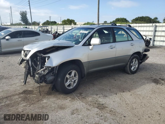 2002 Lexus RX 300 with VIN JTJGF10U820146720, listed as a Copart auction lot 75723734 with 183,683 mi miles and Salvage Title. Bid and sale history available at carsss.com. Image 1.