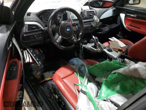 2015 BMW 2 Series M235i xDrive with VIN WBA1J9C55FVX98646, listed as a Copart auction lot 86187464 with 0 mi miles and Salvage Title. Bid and sale history available at carsss.com. Image 8.