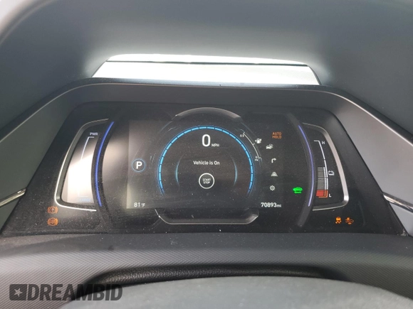 2021 Hyundai Ioniq Limited with VIN KMHC85LJ1MU078756, listed as a Copart auction lot 59659905 with 70,893 mi miles and Salvage title. Bid and sale history available at DreamBid. Image 9.