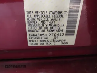 2014 Nissan Altima S with VIN 1N4AL3AP5EC270412, listed as a IAAI auction lot 41762094 with 181,907 mi miles and . Bid and sale history available at DreamBid. Image 9.