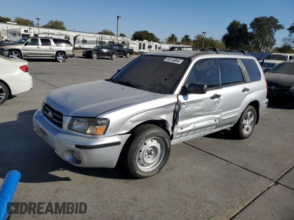 2003 Subaru Forester XS with VIN JF1SG65603G729654, listed as a Copart auction lot 74113044 with 166,096 mi miles and Salvage Title. Bid and sale history available at carsss.com. Image 1.