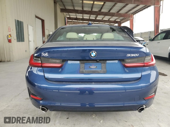 2021 BMW 3 Series 330i with VIN 3MW5R1J07M8B86693, listed as a Copart auction lot 59595985 with 43,852 mi miles and Salvage title. Bid and sale history available at DreamBid. Image 6.