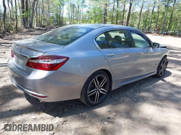 2017 Honda Accord Sport with VIN 1HGCR2F54HA239687, listed as a IAAI auction lot 42055418 with 28,369 mi miles. Bid and sale history available at carsss.com. Image 4.