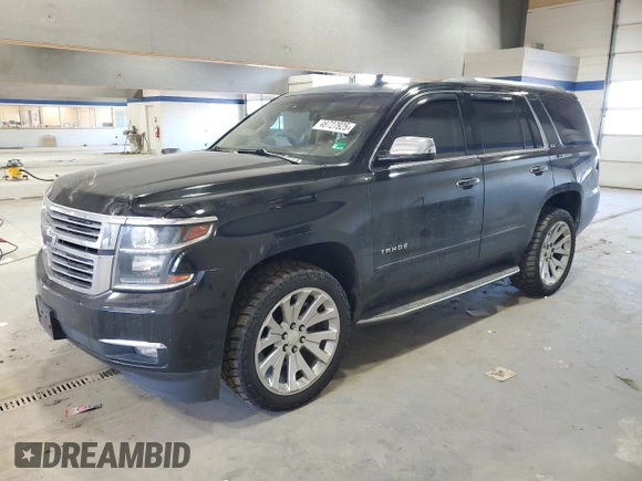 2015 Chevrolet Tahoe LTZ z VIN 1GNSKCKC9FR729198, wystawiony jako Copart lot #46727925 z przebiegiem 113 819 mil mil oraz Szkoda całkowita • Salvage title. Historia ofert i sprzedaży dostępna na DreamBid. Obrazek 1.