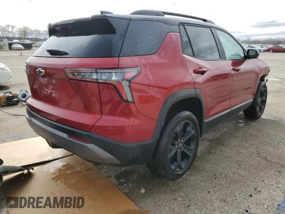 2025 Chevrolet Equinox FWD LT with VIN 3GNAXHEG4SL104735, listed as a Copart auction lot 50981305 with 3,361 mi miles and Salvage Title. Bid and sale history available at DreamBid. Image 3.