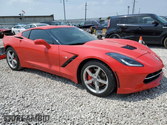 2014 Chevrolet Corvette 2LT with VIN 1G1YC2D76E5117047, listed as a Copart auction lot 59608325 with 33,085 mi miles and Salvage title. Bid and sale history available at DreamBid. Image 4.