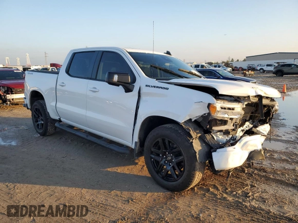 2023 Chevrolet Silverado 1500 RST with VIN 2GCUDEEDXP1145916, listed as a Copart auction lot 81837204 with Not Provided miles and Salvage Title. Bid and sale history available at DreamBid. Image 4.