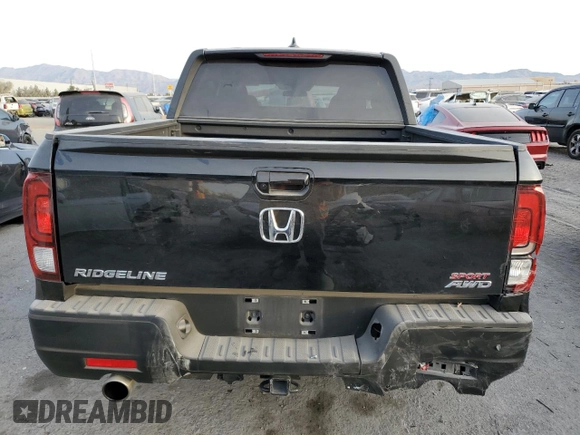 2023 Honda Ridgeline Sport with VIN 5FPYK3F13PB068889, listed as a Copart auction lot 42855205 with 19,879 mi miles and Salvage title. Bid and sale history available at DreamBid. Image 6.