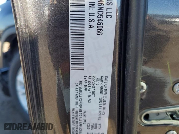 2022 Jeep Cherokee Latitude Lux with VIN 1C4PJMMN6ND546066, listed as a Copart auction lot 80801574 with 18,161 mi miles and Salvage title. Bid and sale history available at DreamBid. Image 13.