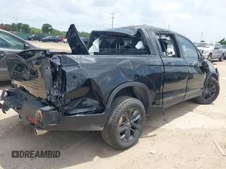 2024 Honda Ridgeline Sport with VIN 5FPYK3F1XRB029557, listed as a IAAI auction lot 42459032 with 4,437 mi miles and . Bid and sale history available at DreamBid. Image 4.