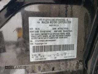 2006 Mazda 6 i with VIN 1YVFP80C465M00681, listed as a Copart auction lot 48023945 with 157,555 mi miles and Salvage Title. Bid and sale history available at carsss.com. Image 14.