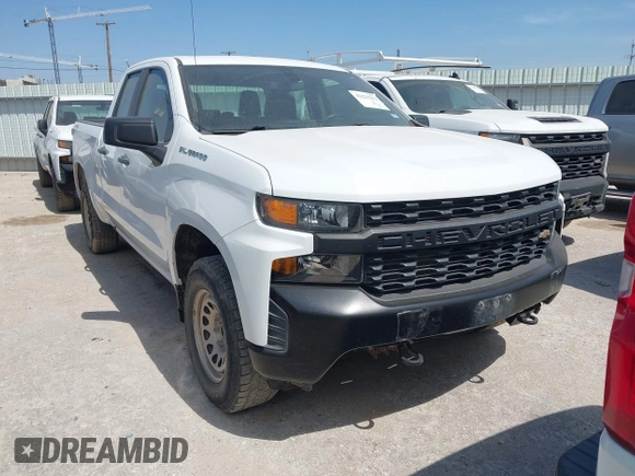 2021 Chevrolet Silverado 1500 Work Truck with VIN 1GCRYAEF9MZ211203, listed as a IAAI auction lot 42223212 with 81,454 mi miles and . Bid and sale history available at DreamBid. Image 1.