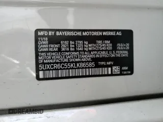 2019 BMW X5 xDrive40i with VIN 5UXCR6C55KLK86585, listed as a Copart auction lot 69458752 with 0 mi miles. Bid and sale history available at carsss.com. Image 13.
