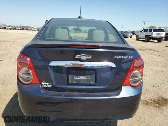 2015 Chevrolet Sonic LT with VIN 1G1JC5SH7F4134235, listed as a Copart auction lot 56666275 with 78,155 mi miles and Salvage title. Bid and sale history available at DreamBid. Image 6.