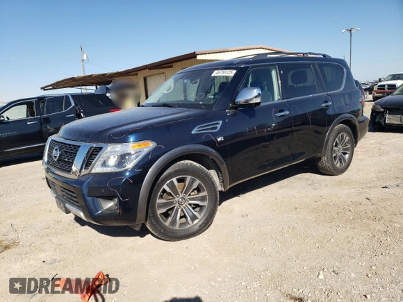 2018 Nissan Armada SV with VIN JN8AY2ND0J9059961, listed as a Copart auction lot 46755125 with 126,792 mi miles and Salvage Title. Bid and sale history available at carsss.com. Image 1.
