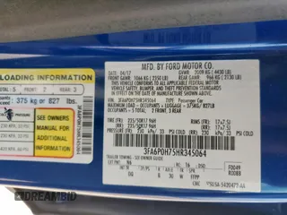 2017 Ford Fusion SE with VIN 3FA6P0H75HR345064, listed as a Copart auction lot 61792985 with 169,601 mi miles and Salvage title. Bid and sale history available at DreamBid. Image 12.