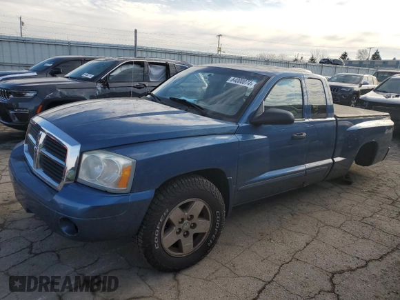 2005 Dodge Dakota SLT with VIN 1D7HW42N15S164120, listed as a Copart auction lot 84000074 with 107,087 mi miles and Non Repairable. Bid and sale history available at DreamBid. Image 1.