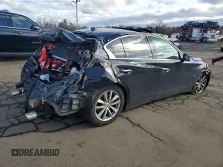2014 Infiniti Q50 Premium with VIN JN1BV7AR7EM689683, listed as a Copart auction lot 49952785 with 149,848 mi miles and Salvage Title. Bid and sale history available at carsss.com. Image 3.