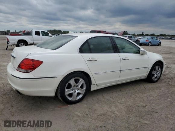 2008 Acura RL with VIN JH4KB16578C000162, listed as a Copart auction lot 44199465 with 209,128 mi miles and Salvage Title. Bid and sale history available at DreamBid. Image 3.