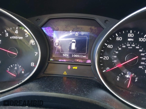 2016 Kia Sedona LX with VIN KNDMB5C15G6210016, listed as a IAAI auction lot 41756846 with 106,511 mi miles. Bid and sale history available at carsss.com. Image 7.