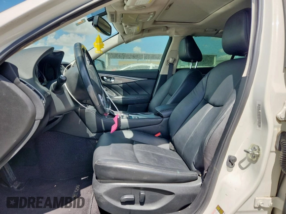 2015 Infiniti Q50 Premium with VIN JN1BV7APXFM337505, listed as a Copart auction lot 61900105 with 74,304 mi miles and Salvage title. Bid and sale history available at DreamBid. Image 7.