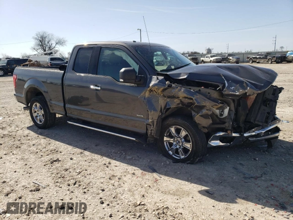2015 Ford F-150 XL with VIN 1FTEX1CP8FKE38245, listed as a Copart auction lot 47648685 with 154,512 mi miles and Salvage Title. Bid and sale history available at carsss.com. Image 4.