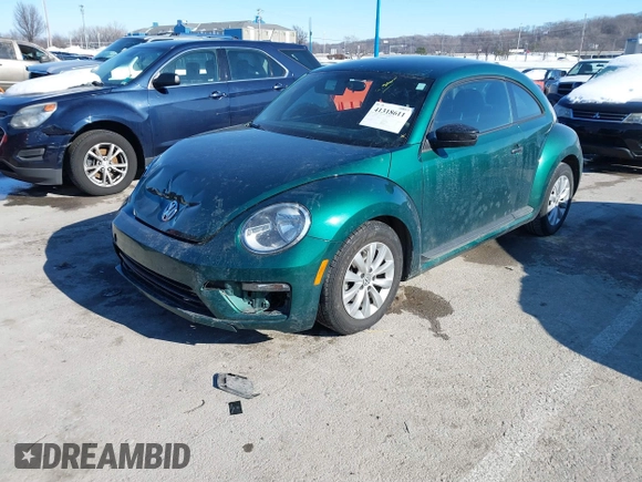 2017 Volkswagen Beetle 1.8T Fleet with VIN 3VWF17AT6HM618275, listed as a IAAI auction lot 41318611 with 134,594 mi miles. Bid and sale history available at carsss.com. Image 16.