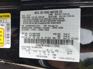 2021 Ford Mustang EcoBoost z VIN 1FA6P8TH4M5117245, wystawiony jako IAAI lot #39793267 z przebiegiem 15 913 mil mil oraz . Historia ofert i sprzedaży dostępna na DreamBid. Obrazek 9.