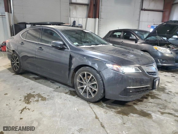 2015 Acura TLX V6 Tech with VIN 19UUB3F56FA004235, listed as a Copart auction lot 41912975 with 76,275 mi miles and Clean Title. Bid and sale history available at carsss.com. Image 4.