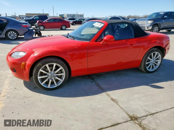 2006 Mazda MX-5 Miata Grand Touring with VIN JM1NC25F860107442, listed as a Copart auction lot 47241795 with 144,661 mi miles and Salvage title. Bid and sale history available at DreamBid. Image 1.