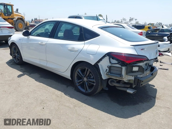 2024 Acura Integra Technology with VIN 19UDE4G77RA028884, listed as a IAAI auction lot 42444091 with 18,600 mi miles and . Bid and sale history available at DreamBid. Image 3.