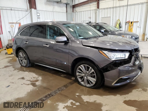2017 Acura MDX Technology with VIN 5J8YD4H5XHL003031, listed as a Copart auction lot 60216405 with 114,184 mi miles and Non repairable. Bid and sale history available at DreamBid. Image 4.