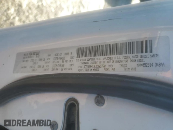 2018 Ram 2500 Tradesman with VIN 3C6UR5HL9JG365770, listed as a Copart auction lot 88786675 with Not provided miles and Salvage title. Bid and sale history available at DreamBid. Image 12.