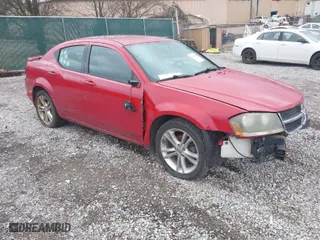 2014 Dodge Avenger SE with VIN 1C3CDZAB0EN220002, listed as a IAAI auction lot 41719914 with 165,330 mi miles. Bid and sale history available at carsss.com. Image 1.