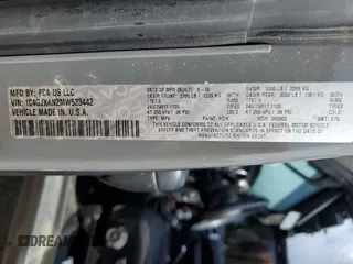 2021 Jeep Wrangler Sport with VIN 1C4GJXAN2MW523442, listed as a Copart auction lot 58253505 with 77,393 mi miles and Salvage title. Bid and sale history available at DreamBid. Image 12.