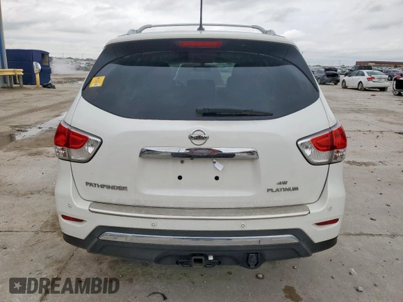 2013 Nissan Pathfinder Platinum with VIN 5N1AR2MM1DC645629, listed as a Copart auction lot 58501165 with 172,776 mi miles and Clean title. Bid and sale history available at DreamBid. Image 6.