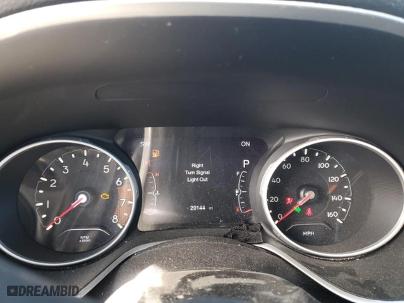 2018 Jeep Compass Latitude with VIN 3C4NJDBB1JT435946, listed as a Copart auction lot 45376585 with 29,144 mi miles and Salvage Title. Bid and sale history available at carsss.com. Image 9.