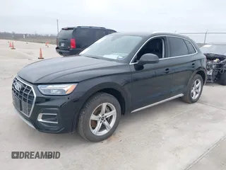 2021 Audi Q5 Premium with VIN WA1AAAFYXM2005196, listed as a IAAI auction lot 41593700 with 63,573 mi miles. Bid and sale history available at carsss.com. Image 2.