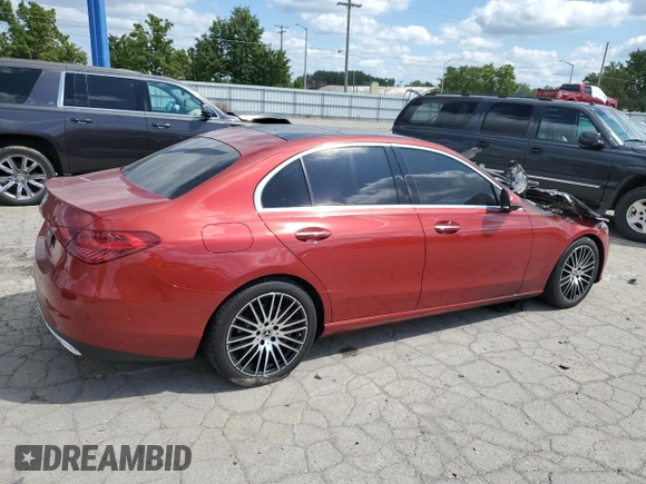 2022 Mercedes-Benz C 300 with VIN W1KAF4HB0NR034710, listed as a Copart auction lot 68326544 with Not Provided miles and Salvage Title. Bid and sale history available at DreamBid. Image 3.
