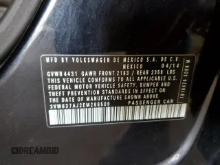 2014 Volkswagen Jetta Hybrid SE z VIN 3VW637AJ2EM288509, wystawiony jako Copart lot #61716065 z przebiegiem 116 461 mil mil oraz Czysty tytuł • Clean title. Historia ofert i sprzedaży dostępna na DreamBid. Obrazek 12.