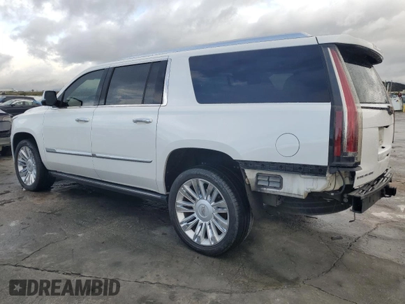 2019 Cadillac Escalade ESV Platinum with VIN 1GYS4KKJ0KR209293, listed as a Copart auction lot 49096355 with 127,362 mi miles and Salvage title. Bid and sale history available at DreamBid. Image 2.