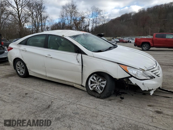 2013 Hyundai Sonata GLS with VIN 5NPEB4AC4DH572472, listed as a Copart auction lot 80131574 with 192,927 mi miles and Salvage Title. Bid and sale history available at carsss.com. Image 4.