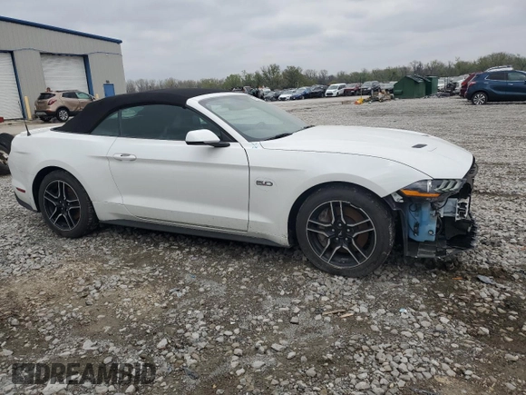 2019 Ford Mustang GT Premium with VIN 1FATP8FF9K5150235, listed as a Copart auction lot 51669425 with 83,278 mi miles and Salvage Title. Bid and sale history available at carsss.com. Image 4.