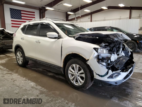 2015 Nissan Rogue SV with VIN 5N1AT2MV3FC886962, listed as a Copart auction lot 48184185 with 160,894 mi miles and Salvage Title. Bid and sale history available at carsss.com. Image 4.