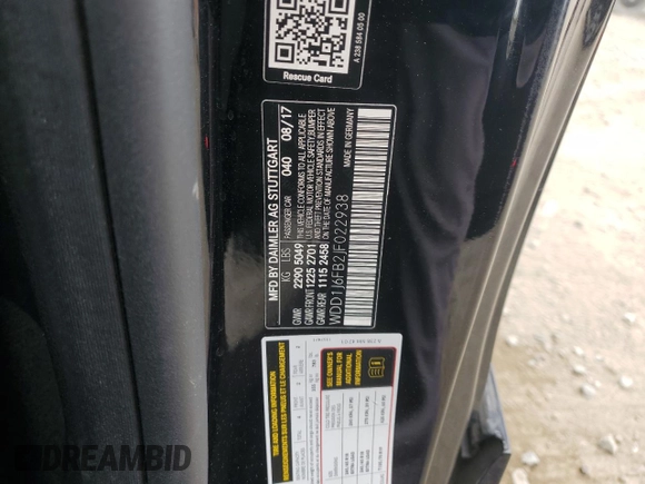 2018 Mercedes-Benz E 400 z VIN WDD1J6FB2JF022938, wystawiony jako Copart lot #54758505 z przebiegiem 55 392 mil mil oraz Szkoda całkowita • Salvage title. Historia ofert i sprzedaży dostępna na DreamBid. Obrazek 12.