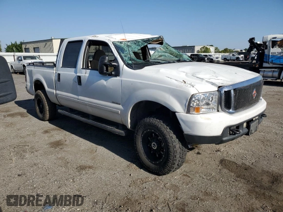2001 Ford F-250 XL with VIN 1FTNW21F21EA81820, listed as a Copart auction lot 57677805 with Not provided miles and Salvage title. Bid and sale history available at DreamBid. Image 4.