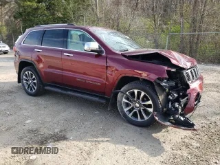 2018 Jeep Grand Cherokee Limited with VIN 1C4RJFBG8JC231407, listed as a Copart auction lot 53949375 with 27,335 mi miles and Salvage Title. Bid and sale history available at carsss.com. Image 4.