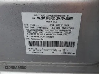 2009 Mazda 6 i Grand Touring with VIN 1YVHP82A295M39620, listed as a Copart auction lot 51825225 with Not Provided miles and Salvage Title. Bid and sale history available at carsss.com. Image 12.