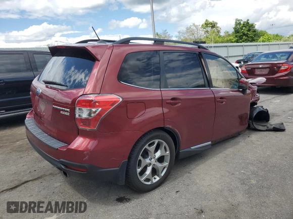 2015 Subaru Forester Touring with VIN JF2SJAWC2FH450418, listed as a Copart auction lot 55925755 with Not provided miles and Salvage title. Bid and sale history available at DreamBid. Image 3.