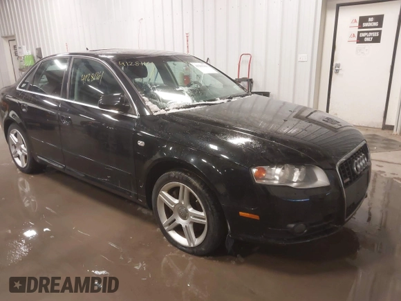 2008 Audi A4 2.0T with VIN WAUDF78E18A032709, listed as a IAAI auction lot 41281161 with 151,764 mi miles. Bid and sale history available at carsss.com. Image 1.